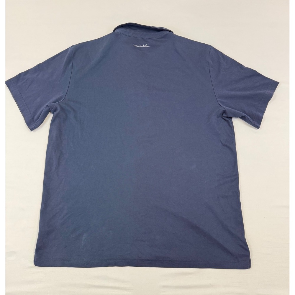TravisMathew Mens XXL Polo Shirt Bundle 2 Pack Navy Blue Grey Striped Golf‎ Tops - Picture 5 of 14